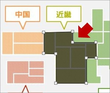 クリッカブルマップブロック 囲み終わると範囲指定が完了 クリッカブルマップブロック 囲み終わると範囲指定が完了