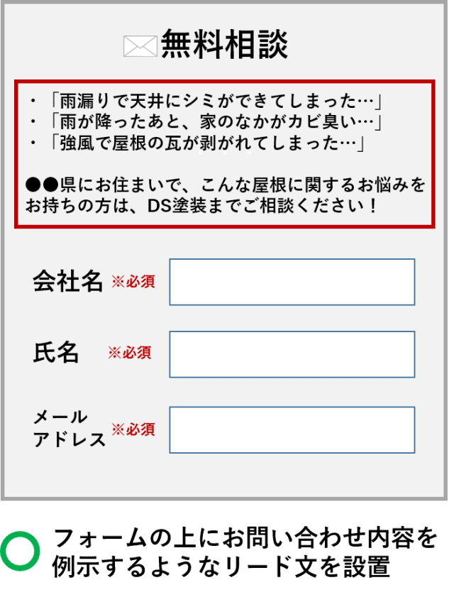 お問い合わせ リード文