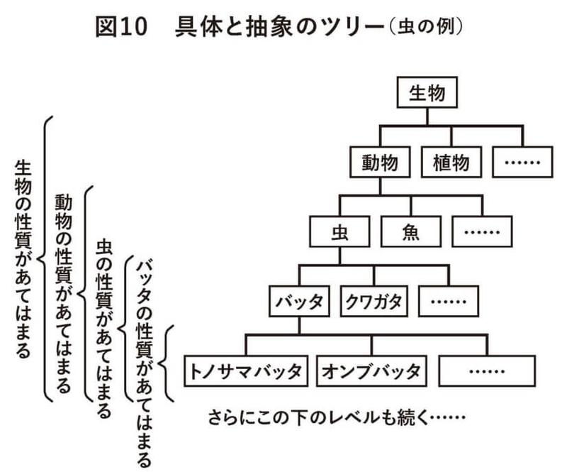 図10　具体と抽象のツリー（虫の例）