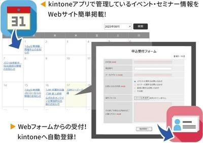 イベント・セミナー情報の公開、申込状況の管理