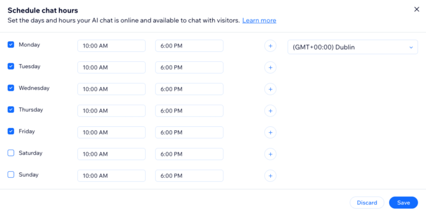 ステップ2：AI サイトチャットの設定を行う