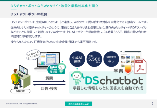 DSチャットボットサービス紹介資料