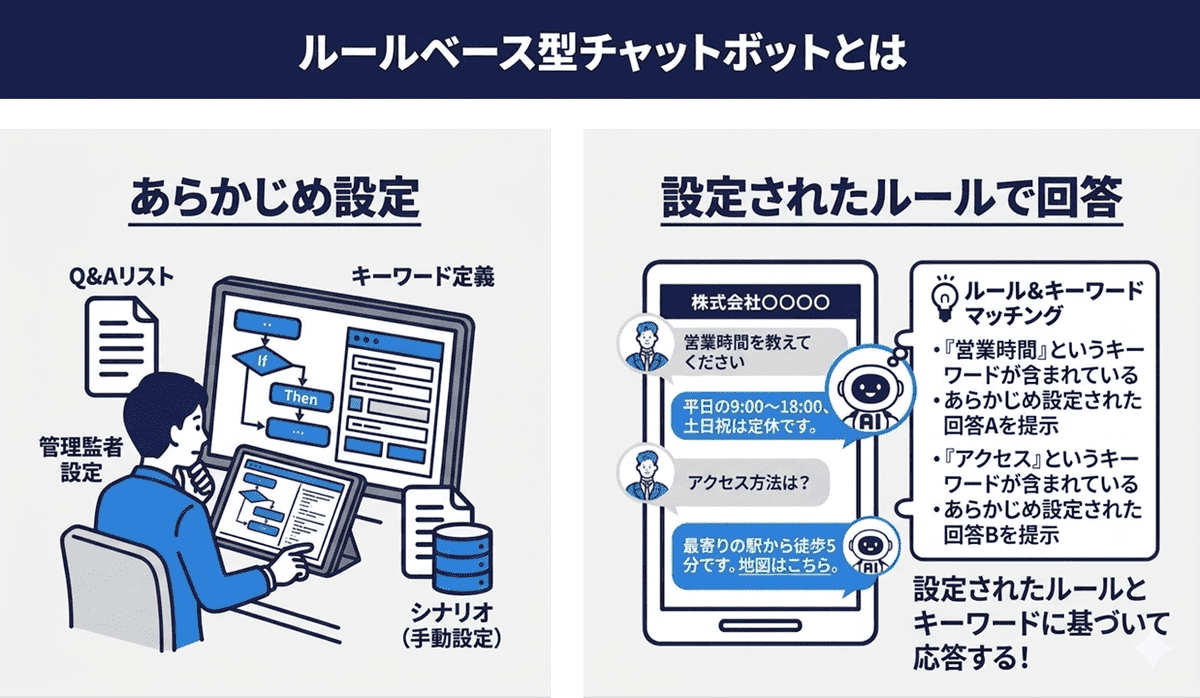 ルールベース型チャットボットとは ルールベース型チャットボットとは